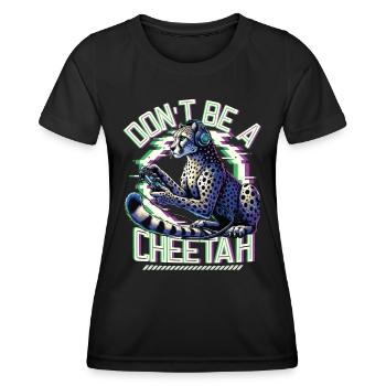 Jeux vidéo Cheetaah Esport Gaming Nerd Gamer - T-shirt sport Femme - noir - Devant - AI Model Female 172 light (172cm)