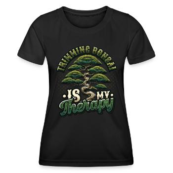 Das Trimmen Von Bonsai Ist Meine Therapie Bonsai - Frauen Funktions-T-Shirt - Schwarz - Vorne - AI Model Female 172 light (172cm)