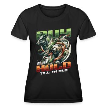 Financial Freedom Actions Investisseur Marché boursier - T-shirt sport Femme - noir - Devant - AI Model Female 172 light (172cm)