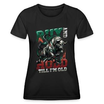Financial Freedom Stocks Investor Stock Market - Women's Functional T-Shirt - black - Front - AI Model Female 172 light (172cm)