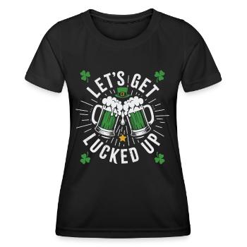Lass uns Glück haben - Frauen Funktions-T-Shirt - Schwarz - Vorne - AI Model Female 172 light (172cm)