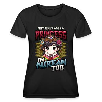 Mädchen Koreanische Herkunft Südkorea - Frauen Funktions-T-Shirt - Schwarz - Vorne - AI Model Female 172 light (172cm)