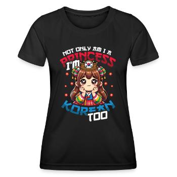 Mädchen Koreanische Herkunft Südkorea - Frauen Funktions-T-Shirt - Schwarz - Vorne - AI Model Female 172 light (172cm)