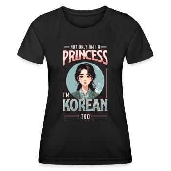 Mädchen Koreanische Herkunft Südkorea - Frauen Funktions-T-Shirt - Schwarz - Vorne - AI Model Female 172 light (172cm)