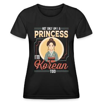Mädchen Koreanische Herkunft Südkorea - Frauen Funktions-T-Shirt - Schwarz - Vorne - AI Model Female 172 light (172cm)