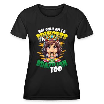 Mädchen Brazilianische Herkunft Brasilien - Frauen Funktions-T-Shirt - Schwarz - Vorne - AI Model Female 172 light (172cm)