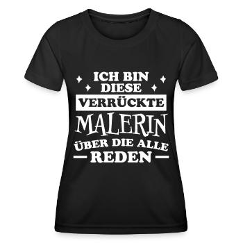 Malerin Spruch Malermeister Beruf Malerin Geschenk - Frauen Funktions-T-Shirt - Schwarz - Vorne - AI Model Female 172 light (172cm)