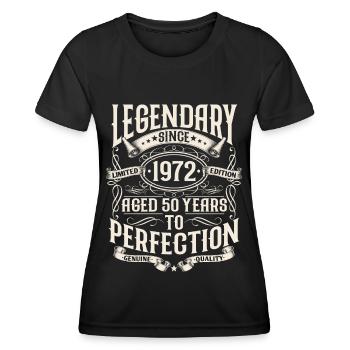 1972 Vintage Vintage 50 ans cadeau d’anniversaire - T-shirt sport Femme - noir - Devant - AI Model Female 172 light (172cm)