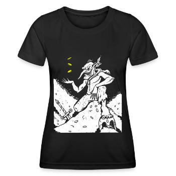 Mittelalterliche Kobold Kreatur - Frauen Funktions-T-Shirt - Schwarz - Vorne - AI Model Female 172 light (172cm)