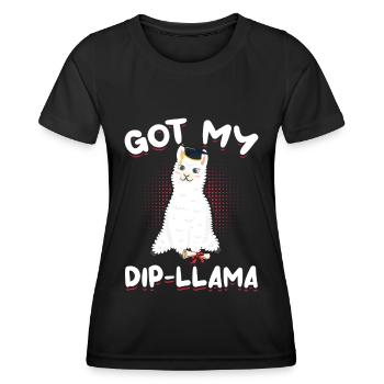 Diplôme Llama Diplômé - T-shirt sport Femme - noir - Devant - AI Model Female 172 light (172cm)