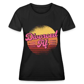Divorce Divorcé Divorcé Cadeau - T-shirt sport Femme - noir - Devant - AI Model Female 172 light (172cm)