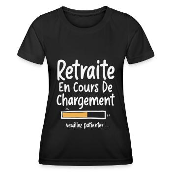 Retraite en cours de chargement - T-shirt sport Femme - noir - Devant - AI Model Female 172 light (172cm)