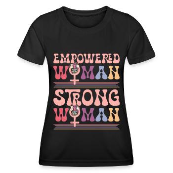 Frauenrechte Blumen Feministische Frauenrechte - Frauen Funktions-T-Shirt - Schwarz - Vorne - AI Model Female 172 light (172cm)