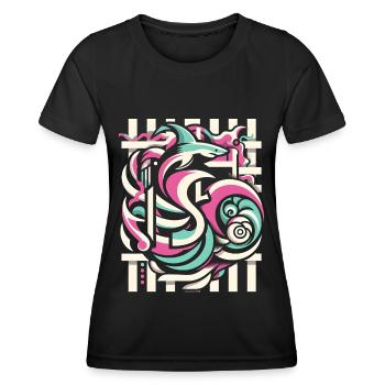 Meerjungfrauenhai Niedlich Kawaii - Frauen Funktions-T-Shirt - Schwarz - Vorne - AI Model Female 172 light (172cm)