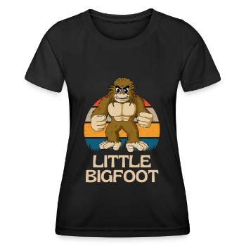 Little Bigfoot Funny Bigfoot - T-shirt sport Femme - noir - Devant - AI Model Female 172 light (172cm)