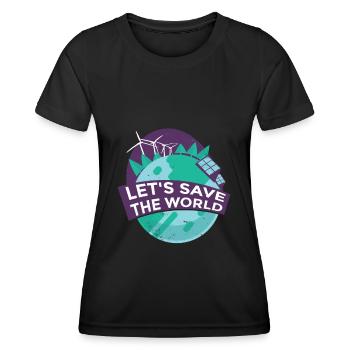 Let Us Save The World Clean Energy - Women's Functional T-Shirt - black - Front - AI Model Female 172 light (172cm)