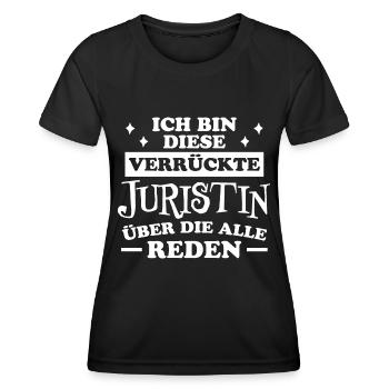 Juristin Beruf Lustige Spruch Jurist Jura Geschenk - Frauen Funktions-T-Shirt - Schwarz - Vorne - AI Model Female 172 light (172cm)