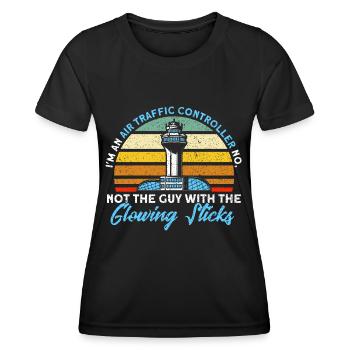 Luftverkehrskontrolle Flughafen Geschenk - Frauen Funktions-T-Shirt - Schwarz - Vorne - AI Model Female 172 light (172cm)