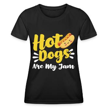 Hot Dogs sind meine Marmelade Hot Dog Geschenk - Frauen Funktions-T-Shirt - Schwarz - Vorne - AI Model Female 172 light (172cm)