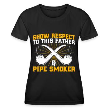Pfeifen Enthusiast Pfeifen Liebhaber Pfeifenrauche - Frauen Funktions-T-Shirt - Schwarz - Vorne - AI Model Female 172 light (172cm)