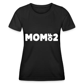 Mom of 2 - Women's Functional T-Shirt - black - Front - AI Model Female 172 light (172cm)