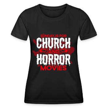 Scary Movie Horror Movie Creepy Movies Gift - Women's Functional T-Shirt - black - Front - AI Model Female 172 light (172cm)