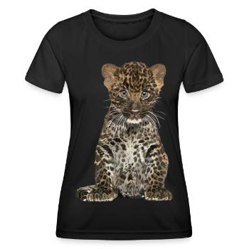 Leopard - Women's Functional T-Shirt - black - Front - AI Model Female 172 light (172cm)