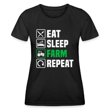 T-Shirt Landwirtschaft Geschenk Landwirt - Frauen Funktions-T-Shirt - Schwarz - Vorne - AI Model Female 172 light (172cm)