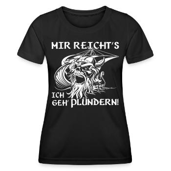 Mir reichts ich geh plündern - Frauen Funktions-T-Shirt - Schwarz - Vorne - AI Model Female 172 light (172cm)