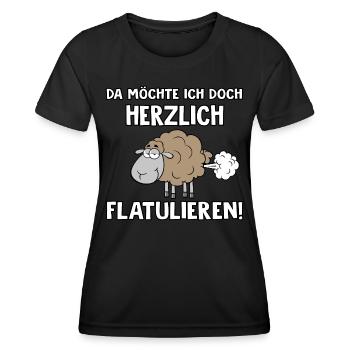 Herzlich flatulieren - Frauen Funktions-T-Shirt - Schwarz - Vorne - AI Model Female 172 light (172cm)