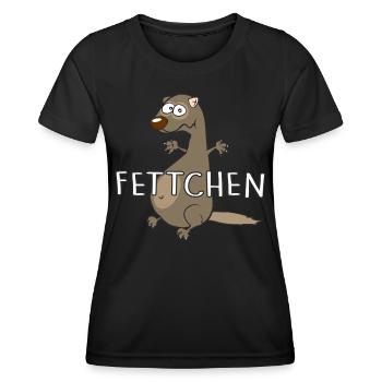 Fettchen - Frauen Funktions-T-Shirt - Schwarz - Vorne - AI Model Female 172 light (172cm)
