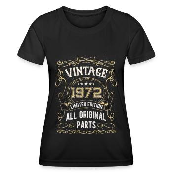 Jahrgang 1972 Geburtstag Geschenk 50 Jahre - Frauen Funktions-T-Shirt - Schwarz - Vorne - AI Model Female 172 light (172cm)
