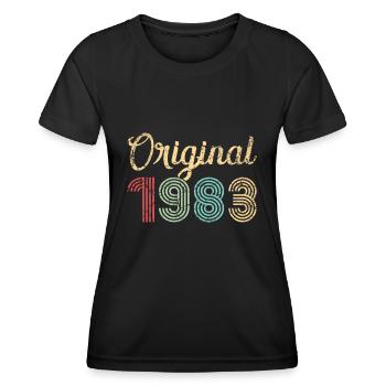 Original 1983 Cadeau d’anniversaire 39 ans rétro - T-shirt sport Femme - noir - Devant - AI Model Female 172 light (172cm)