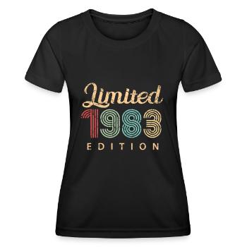 Limited 1983 Edition Geburtstag Geschenk 39 Jahre - Frauen Funktions-T-Shirt - Schwarz - Vorne - AI Model Female 172 light (172cm)