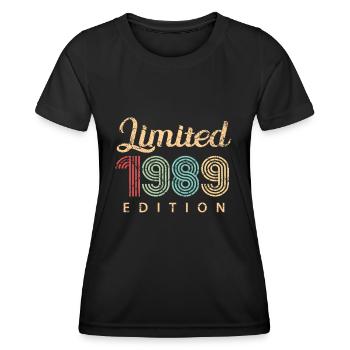 Limited 1989 Edition Geburtstag Geschenk 33 Jahre - Frauen Funktions-T-Shirt - Schwarz - Vorne - AI Model Female 172 light (172cm)