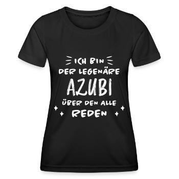 Azubi Witz Spruch Lehrling Auszubildende Geschenk - Frauen Funktions-T-Shirt - Schwarz - Vorne - AI Model Female 172 light (172cm)