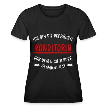 Konditorin Lustiger Spruch Torten Backen Geschenk - Frauen Funktions-T-Shirt - Schwarz - Vorne - AI Model Female 172 light (172cm)