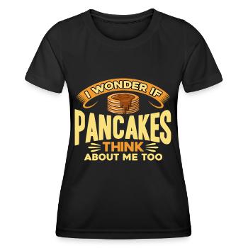 Pancakes Lovers Pancakes Pancakes Day - Women's Functional T-Shirt - black - Front - AI Model Female 172 light (172cm)