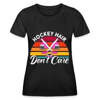 Feldhockey Spiel Feldhockey Hallen Feldhockey Gesc - Frauen Funktions-T-Shirt - Schwarz - Vorne - AI Model Female 172 light (172cm)