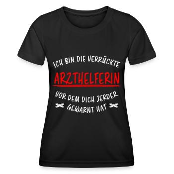 Arzthelferin Beruf Lustiger Spruch Arzt Geschenk - Frauen Funktions-T-Shirt - Schwarz - Vorne - AI Model Female 172 light (172cm)