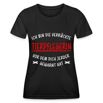 Tierpflegerin Lustiger Spruch Beruf Tiere Geschenk - Frauen Funktions-T-Shirt - Schwarz - Vorne - AI Model Female 172 light (172cm)