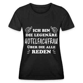 Hotelfachfrau Lustig Spruch Hotelfachfrau Geschenk - Frauen Funktions-T-Shirt - Schwarz - Vorne - AI Model Female 172 light (172cm)