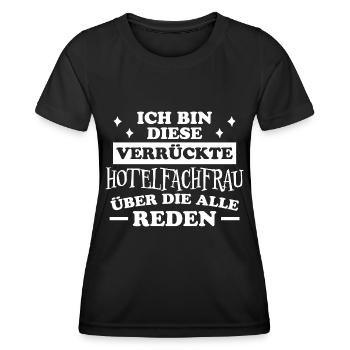 Hotelfachfrau Spruch Lustig Hotelfachfrau Geschenk - Frauen Funktions-T-Shirt - Schwarz - Vorne - AI Model Female 172 light (172cm)
