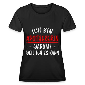 Apothekerin Lustige Spruch Beruf Apotheke Geschenk - Frauen Funktions-T-Shirt - Schwarz - Vorne - AI Model Female 172 light (172cm)