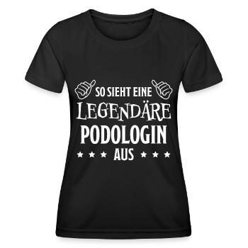 Podologin Lustige Spruch Fuß Podologin Geschenk - Frauen Funktions-T-Shirt - Schwarz - Vorne - AI Model Female 172 light (172cm)