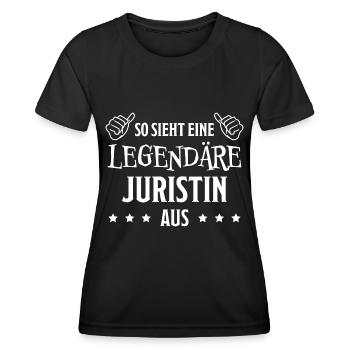 Juristin Beruf Lustige Spruch Jurist Jura Geschenk - Frauen Funktions-T-Shirt - Schwarz - Vorne - AI Model Female 172 light (172cm)