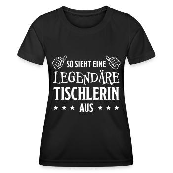 Tischlerin Spruch Schreinerin Tischlerin Geschenk - Frauen Funktions-T-Shirt - Schwarz - Vorne - AI Model Female 172 light (172cm)