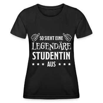 Studentin Spruch Universität Studentin Geschenk - Frauen Funktions-T-Shirt - Schwarz - Vorne - AI Model Female 172 light (172cm)