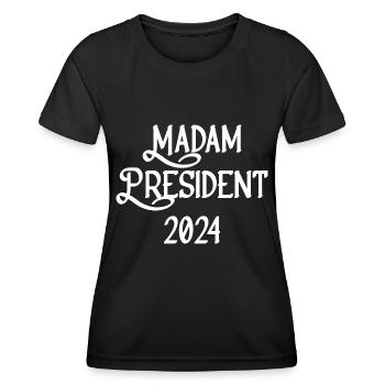 Frau Präsidentin 2024 - Frauen Funktions-T-Shirt - Schwarz - Vorne - AI Model Female 172 light (172cm)