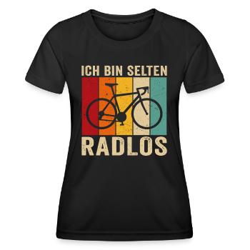 ich bin selten radlos fahrradfahrer fahrrad - Frauen Funktions-T-Shirt - Schwarz - Vorne - AI Model Female 172 light (172cm)